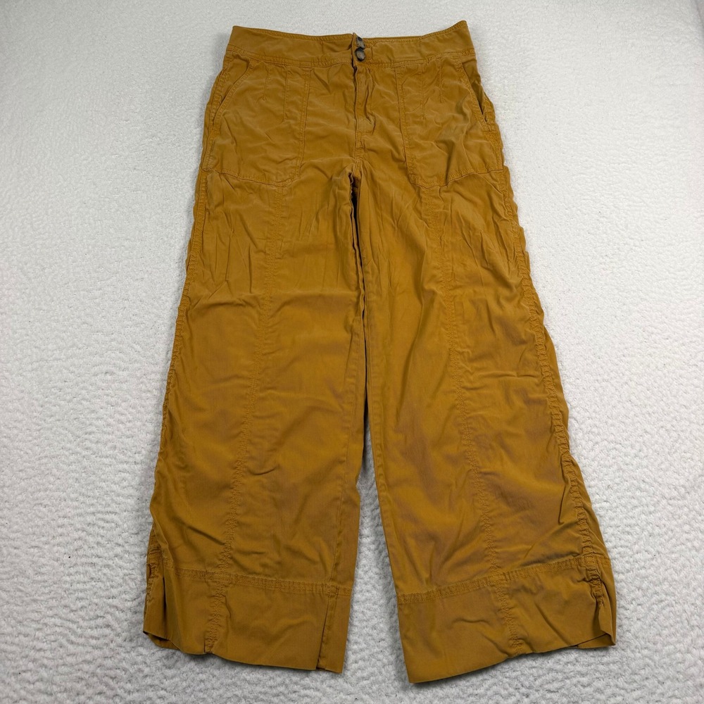 Anthropologie Wide Leg Pants Womens 30 Mustard Yellow Gorpcore Lyocell Blend